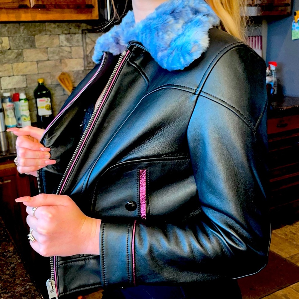 Selena Gomez x Coach Leather Jacket